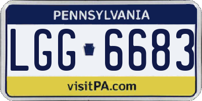 PA license plate LGG6683