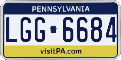 PA license plate LGG6684