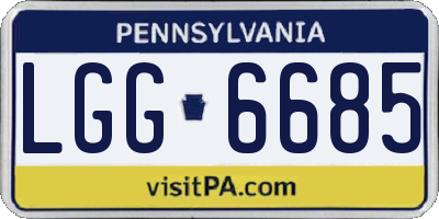 PA license plate LGG6685