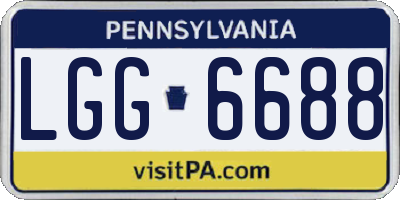 PA license plate LGG6688