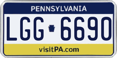 PA license plate LGG6690