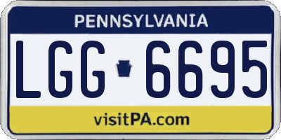 PA license plate LGG6695