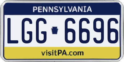 PA license plate LGG6696