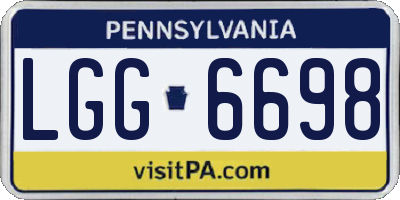 PA license plate LGG6698