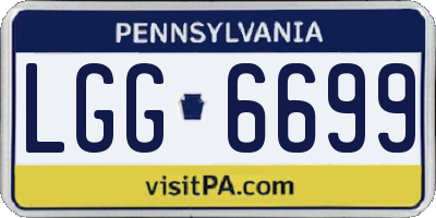 PA license plate LGG6699
