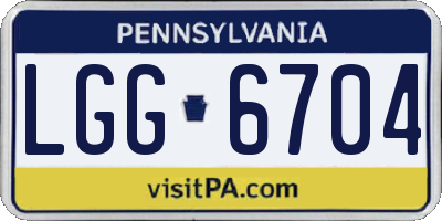 PA license plate LGG6704