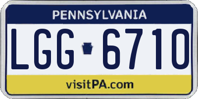 PA license plate LGG6710