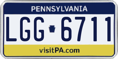 PA license plate LGG6711