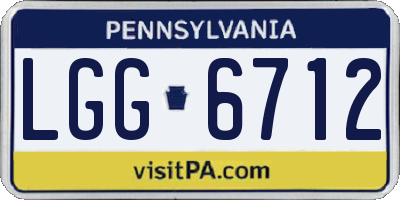 PA license plate LGG6712