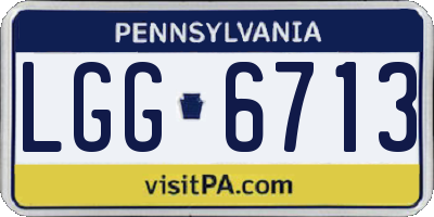 PA license plate LGG6713