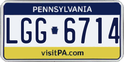 PA license plate LGG6714