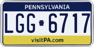 PA license plate LGG6717
