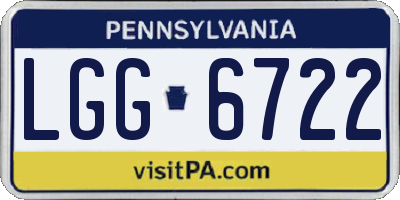 PA license plate LGG6722