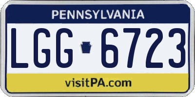 PA license plate LGG6723