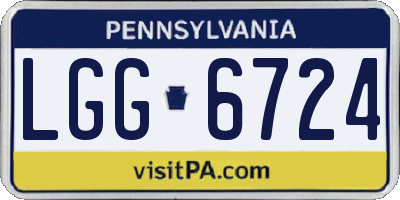 PA license plate LGG6724