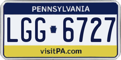 PA license plate LGG6727