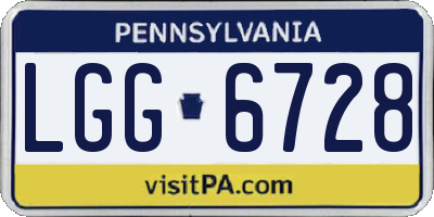 PA license plate LGG6728