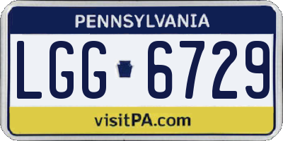 PA license plate LGG6729
