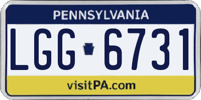 PA license plate LGG6731