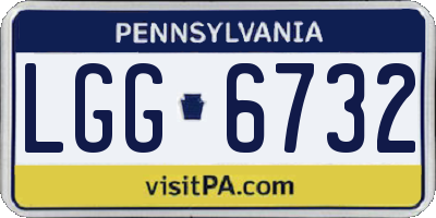 PA license plate LGG6732