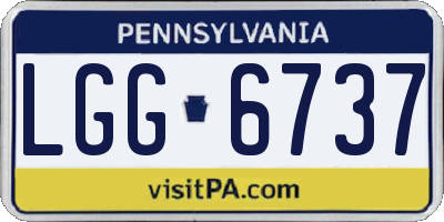 PA license plate LGG6737