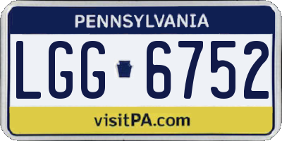 PA license plate LGG6752