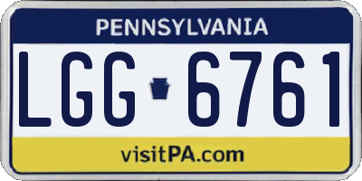 PA license plate LGG6761