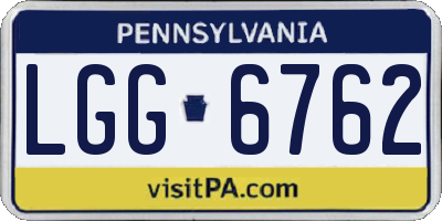 PA license plate LGG6762