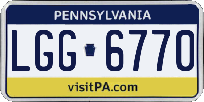 PA license plate LGG6770
