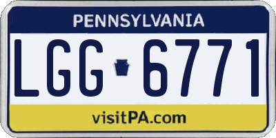 PA license plate LGG6771