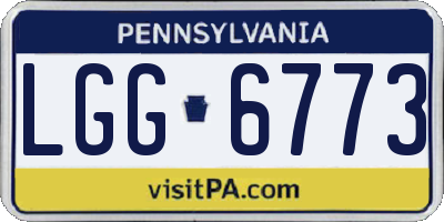 PA license plate LGG6773