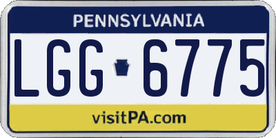 PA license plate LGG6775