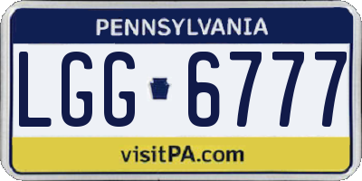 PA license plate LGG6777