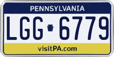 PA license plate LGG6779
