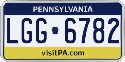 PA license plate LGG6782