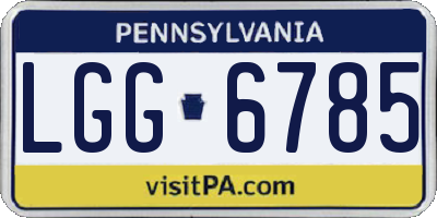 PA license plate LGG6785