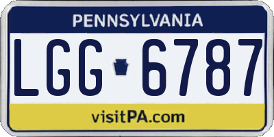 PA license plate LGG6787