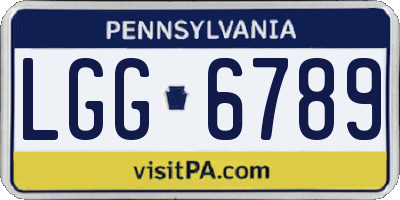 PA license plate LGG6789