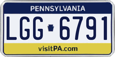 PA license plate LGG6791