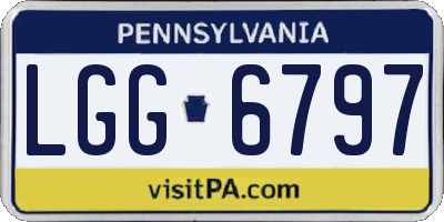 PA license plate LGG6797