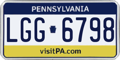 PA license plate LGG6798