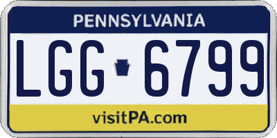 PA license plate LGG6799