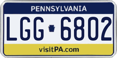 PA license plate LGG6802