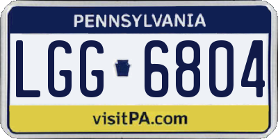 PA license plate LGG6804