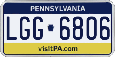 PA license plate LGG6806