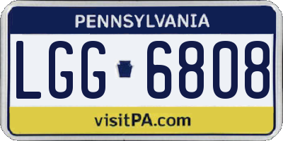PA license plate LGG6808