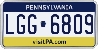PA license plate LGG6809