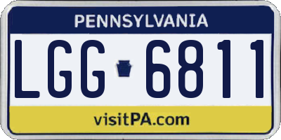PA license plate LGG6811