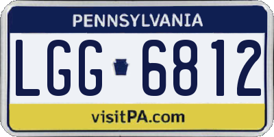 PA license plate LGG6812