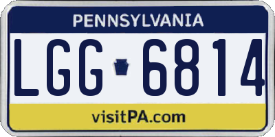 PA license plate LGG6814